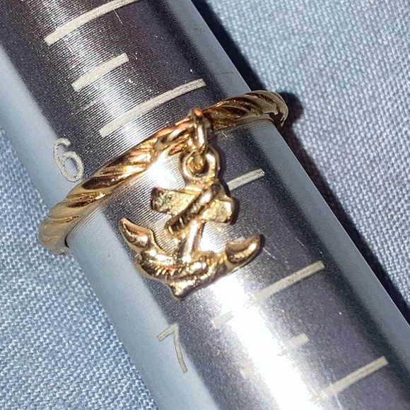 Gold  Charm Ring pick size and charm - Picture 8 of 16